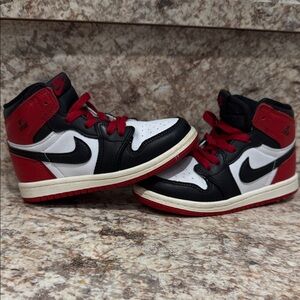 Nike Kids' Black, White, and Red Sneakers